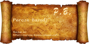 Percze Bazsó névjegykártya